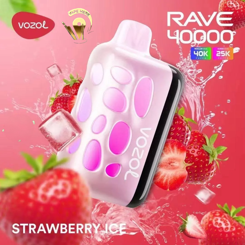 VOZOL RAVE 40K DISPOSABLE VAPE (Dual Power Mode) Strawberry Ice UAE Ajman