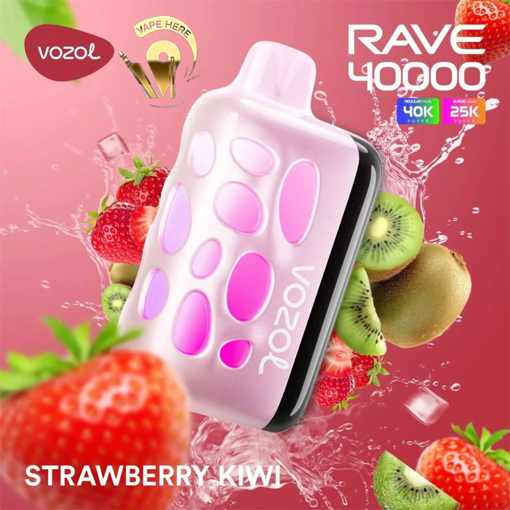 VOZOL RAVE 40K DISPOSABLE VAPE (Dual Power Mode) Strawberry Kiwi UAE Al Sharjah