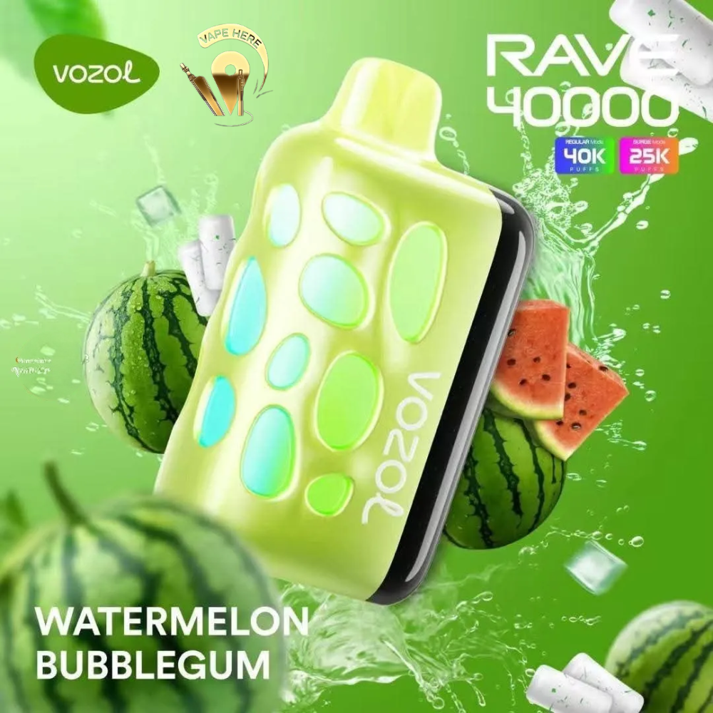 VOZOL RAVE 40K DISPOSABLE VAPE (Dual Power Mode) Watermelon Bubblegum UAE Al Ain