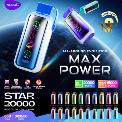 VOZOL STAR 20000 PUFFS DISPOSABLE VAPE UAE Abu Dhabi & Dubai