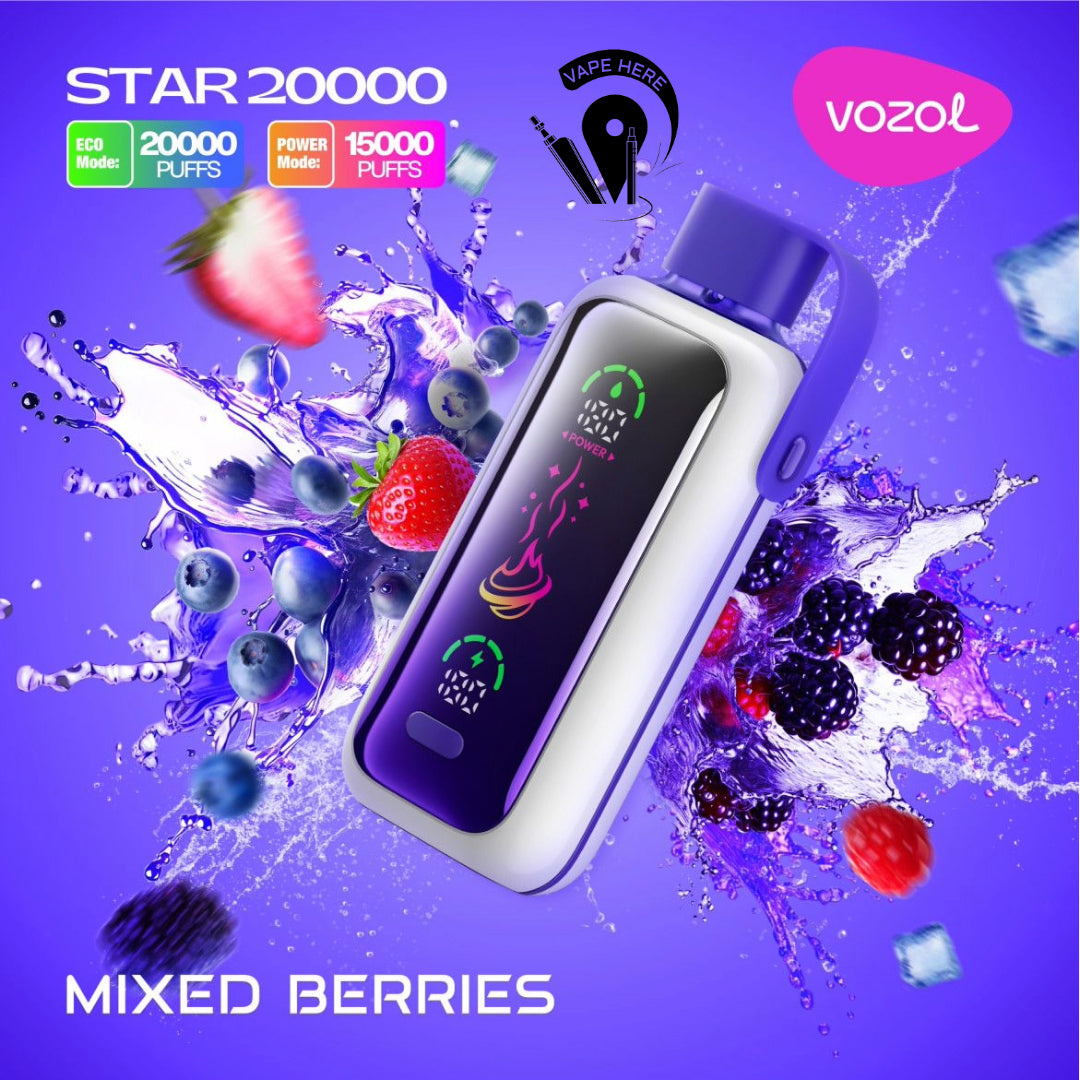 VOZOL STAR 20000 PUFFS DISPOSABLE VAPE Mixed Berries UAE Dubai