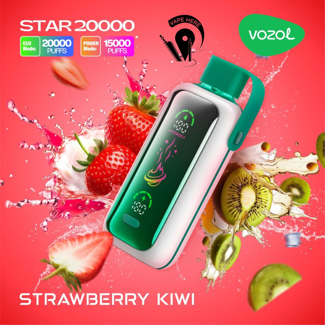 VOZOL STAR 20000 PUFFS DISPOSABLE VAPE Strawberry Kiwi UAE Fujairah