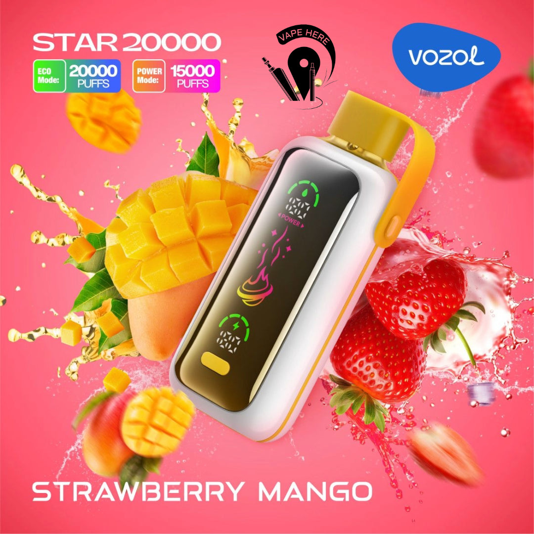 VOZOL STAR 20000 PUFFS DISPOSABLE VAPE Strawberry Mango UAE Ajman