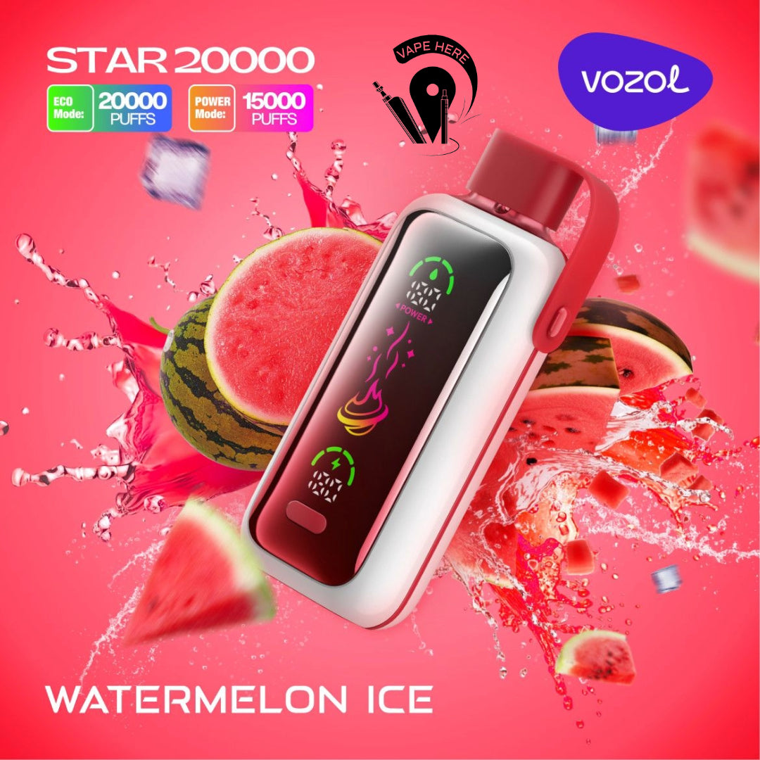 VOZOL STAR 20000 PUFFS DISPOSABLE VAPE Watermelon Ice UAE Sharjah