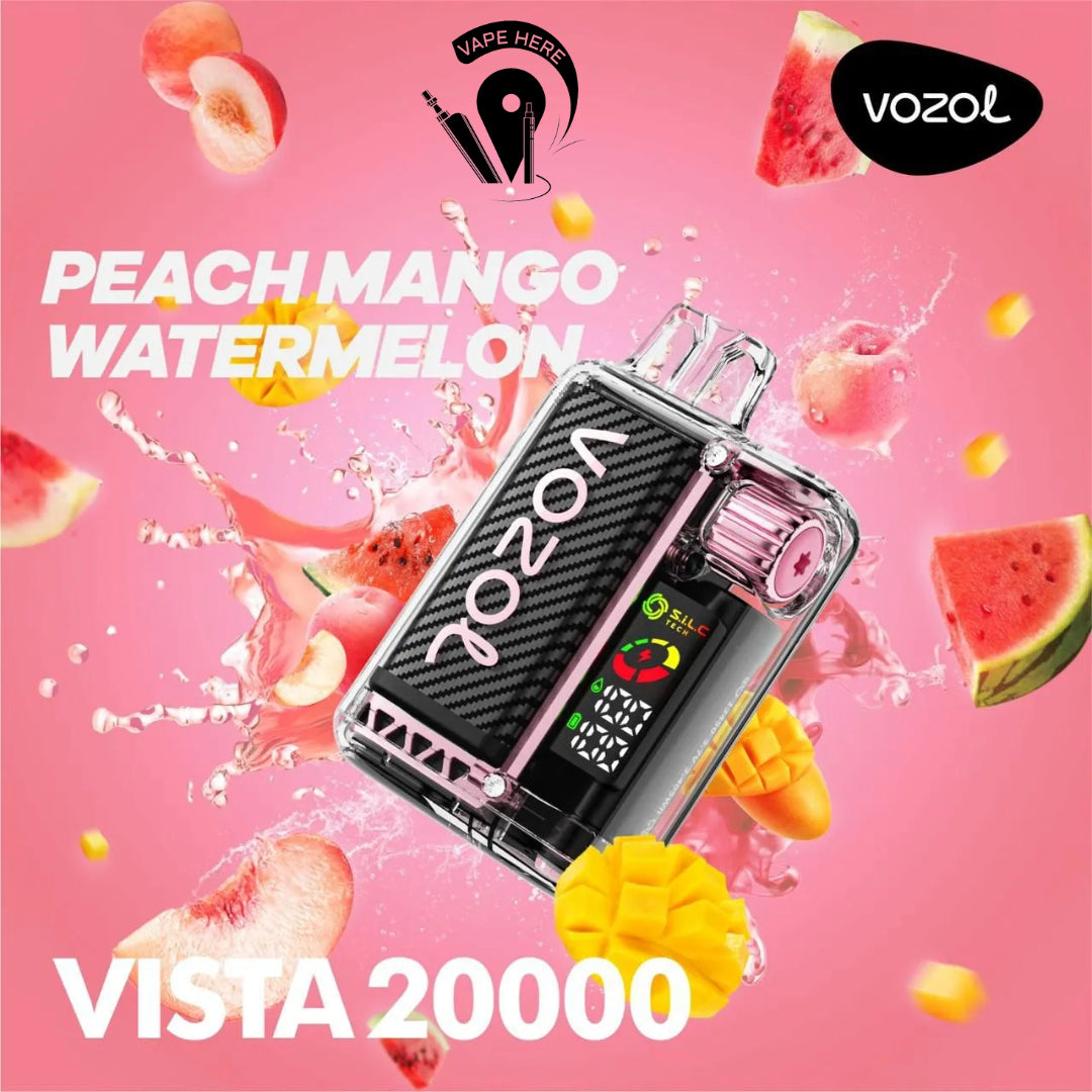 VOZOL VISTA 20000 PUFFS DISPOSABLE VAPE Peach Mango Watermelon UAE Ras Al Khaimah