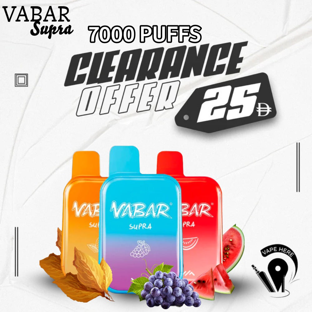Vabar Supra 7000 Puffs Disposable Pods in Abu Dhabi & Dubai |Buy vape Dubai  | Vape Here Store