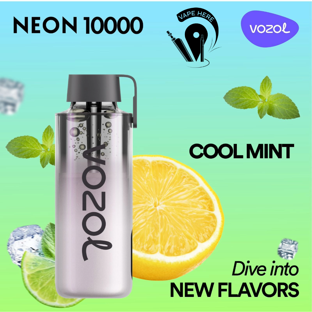 Vozol NEON 10000 Puffs Disposable Vape  Cool Mint UAE Abu Dhabi