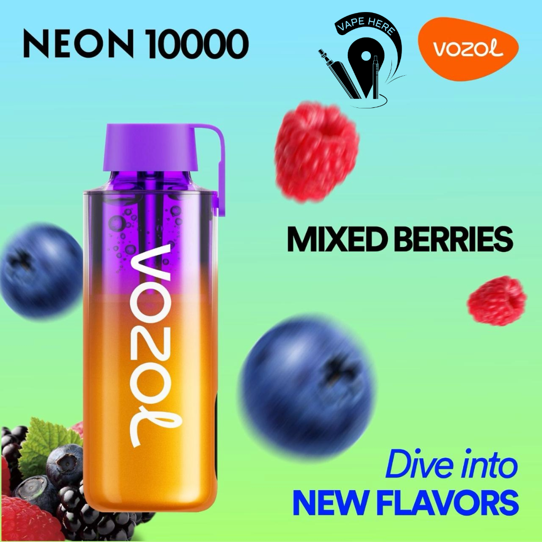 Vozol NEON 10000 Puffs Disposable Vape  UAE Mixed Berries Sharjha