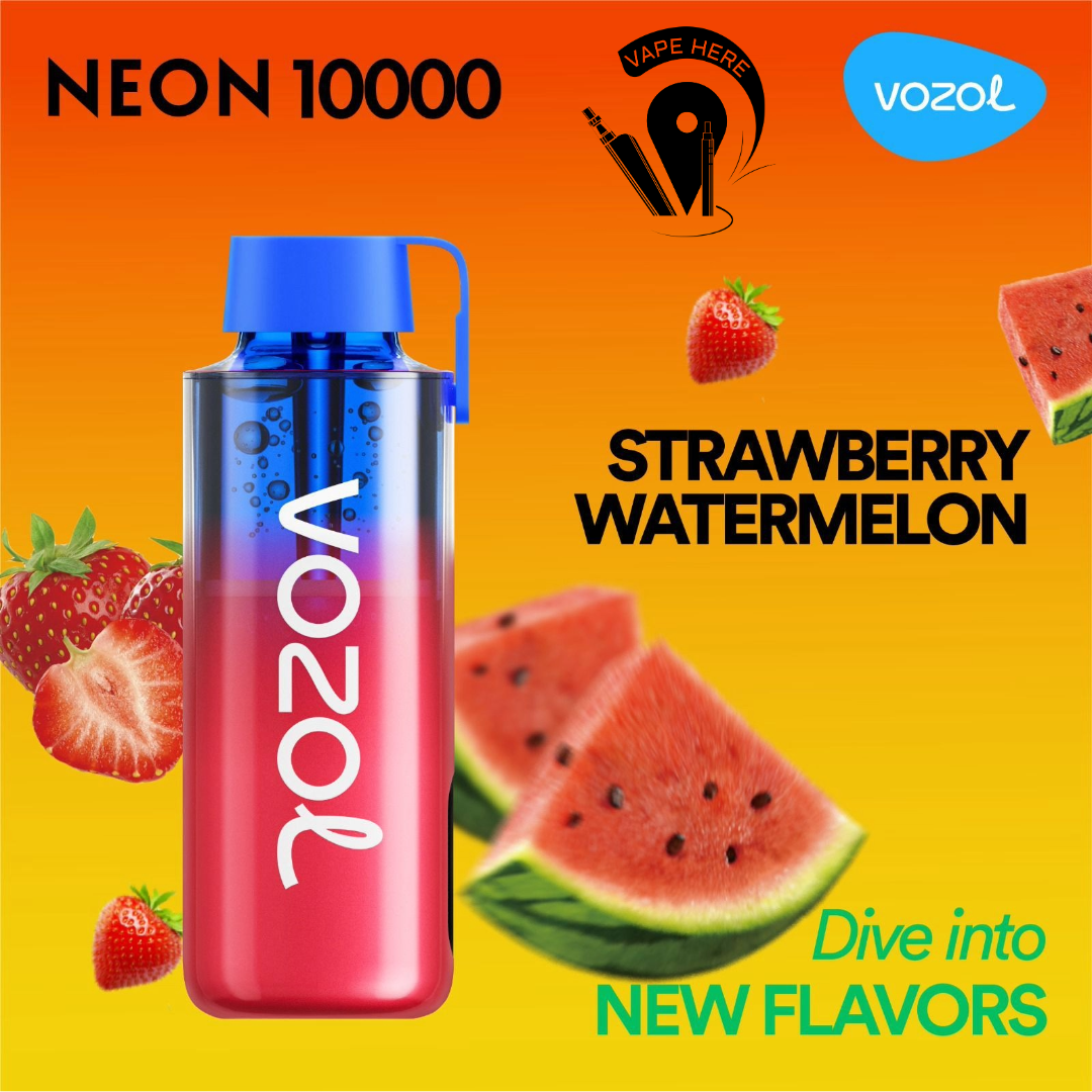 Vozol NEON 10000 Puffs Disposable Vape  Strawberry Watermelon UAE Dubai