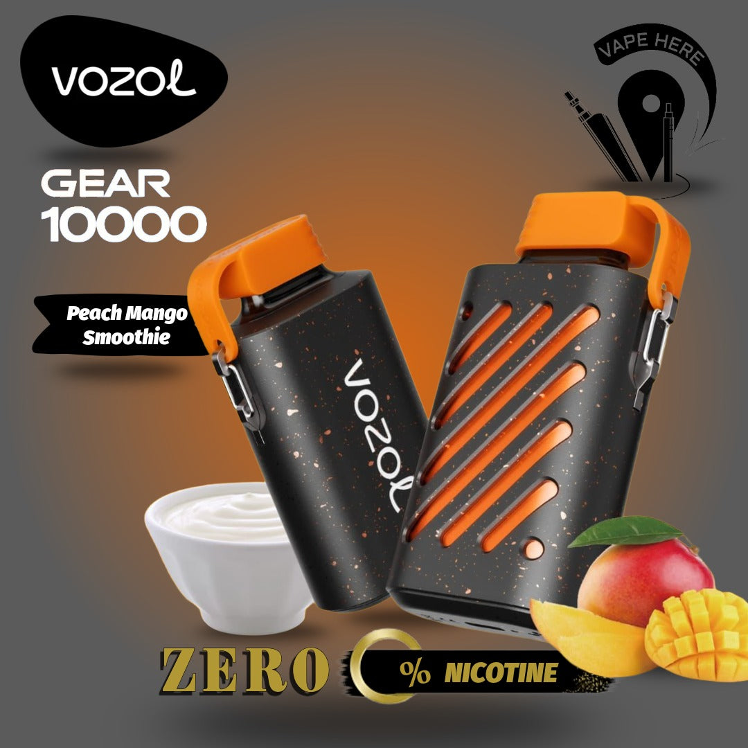 ZERO Nicotine - VOZOL GEAR 10K Puffs Disposable Vape Peach MAngo Smoothie UAE Ras Al Khaimah 