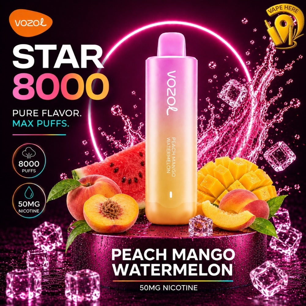 Vozol Star 8000 Puffs 50mg Disposable Vape (Non-Rechargeable) Dubai, UAE