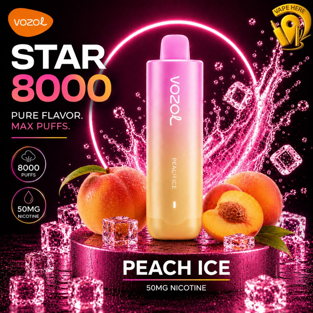 Vozol Star 8000 Puffs 50mg Disposable Vape (Non-Rechargeable) Ajman, UAE