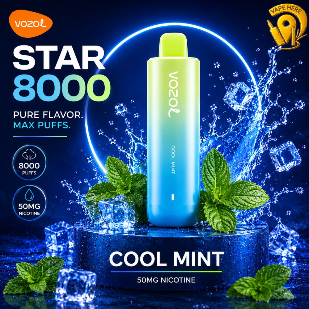 Vozol Star 8000 Puffs 50mg Disposable Vape (Non-Rechargeable) Al ain, UAE