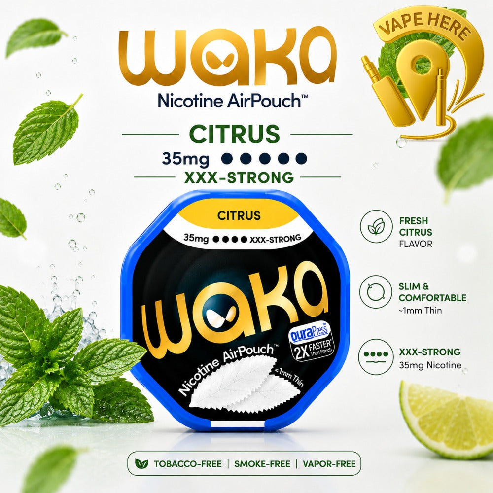 WAKA Nicotine Pouches Air  – Modern Tobacco-Free Nicotine Experience Citrus 35mg Ajman, UAE