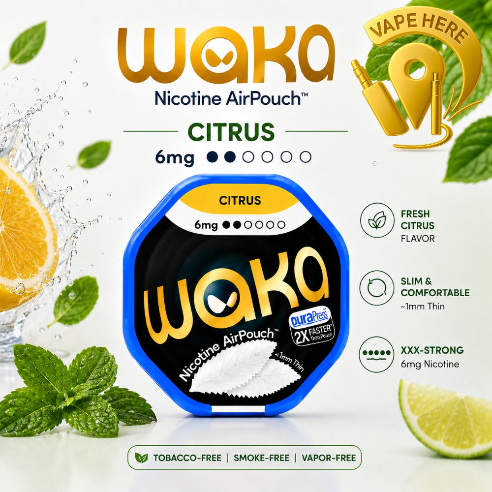 WAKA Nicotine Pouches Air  – Modern Tobacco-Free Nicotine Experience Citrus 6mg Sharjah, UAE