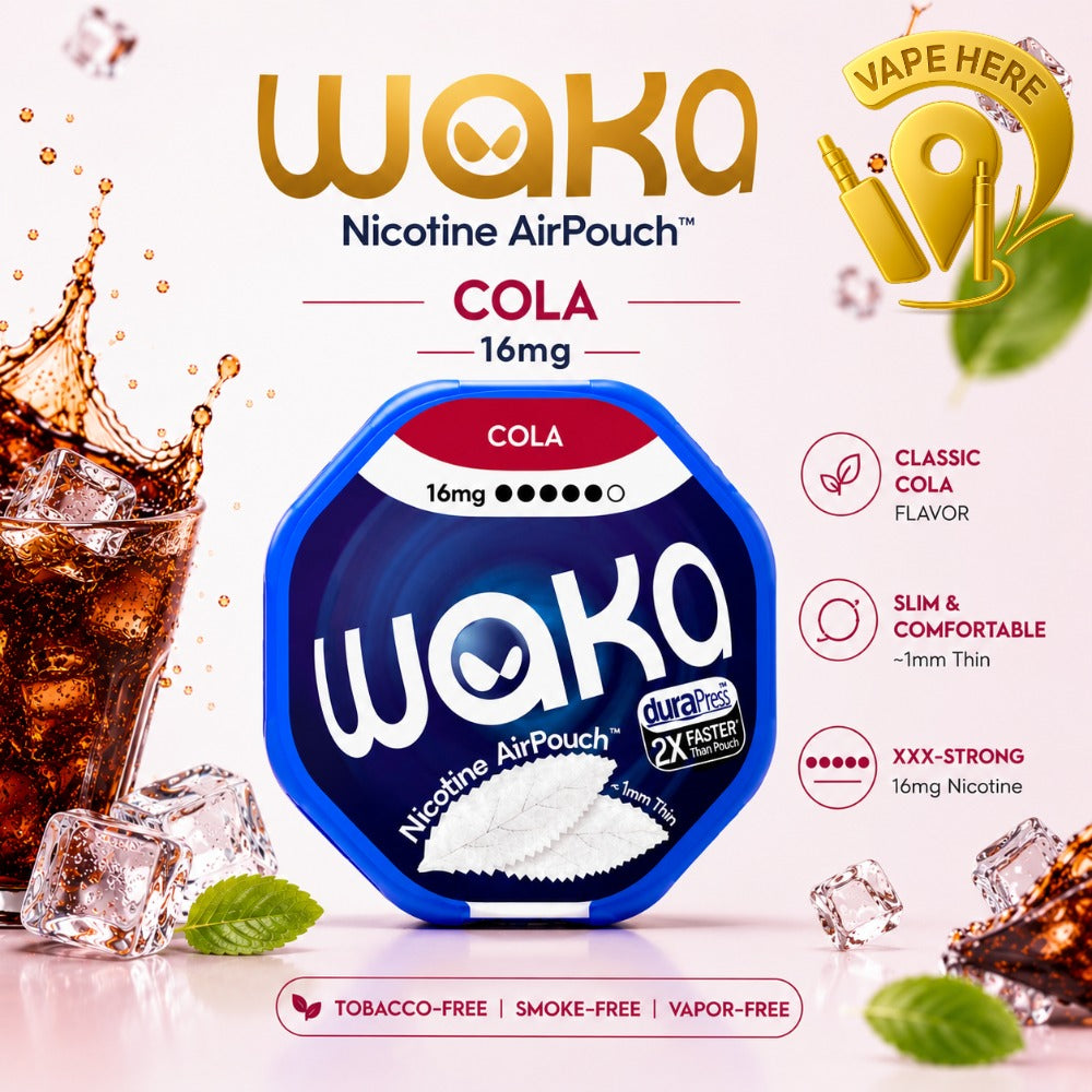 WAKA Nicotine Pouches Air  – Modern Tobacco-Free Nicotine Experience Cola 16mg  Dubai, UAE