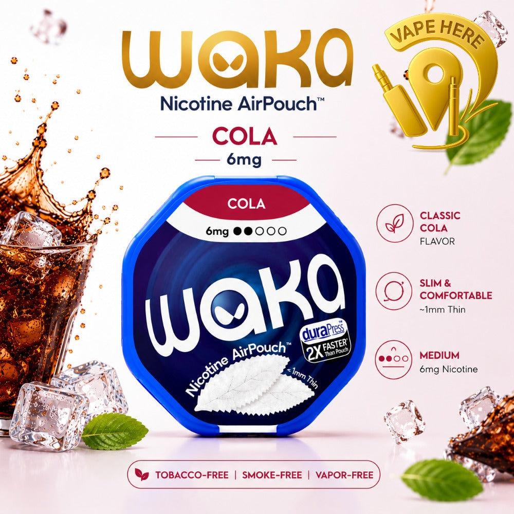 WAKA Nicotine Pouches Air  – Modern Tobacco-Free Nicotine Experience Cola 6mg Dubai, UAE