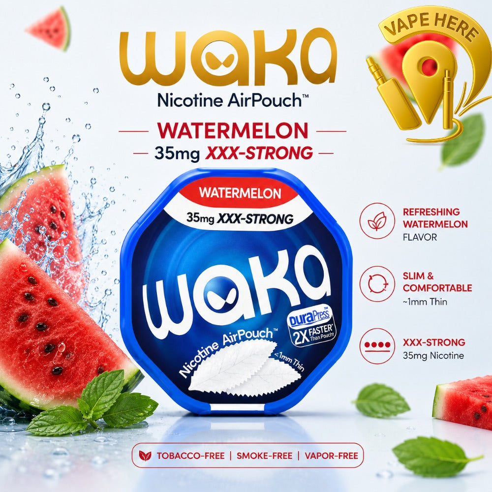 WAKA Nicotine Pouches Air  – Modern Tobacco-Free Nicotine Experience Watermelon  35mg
