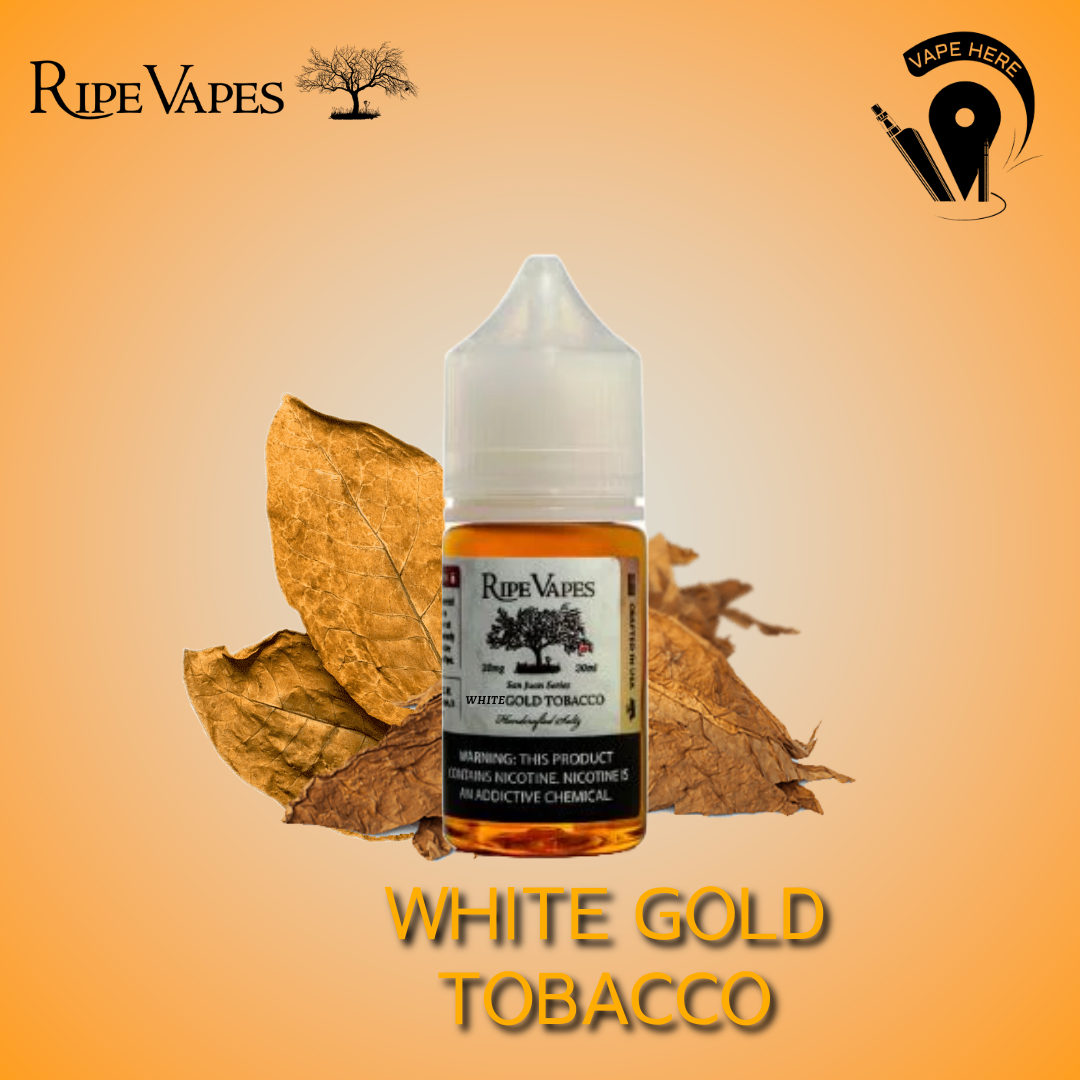 WHITE GOLD TOBACCO 30ml NicSalt - SAN JUAN SERIES Collection from Ripe Vapes UAE Al Ain & Dubai