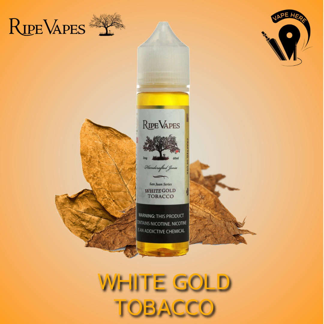 WHITE GOLD TOBACCO 60ml E-Liquids - SAN JUAN SERIES Collection from Ripe Vapes UAE Abu Dhabi
