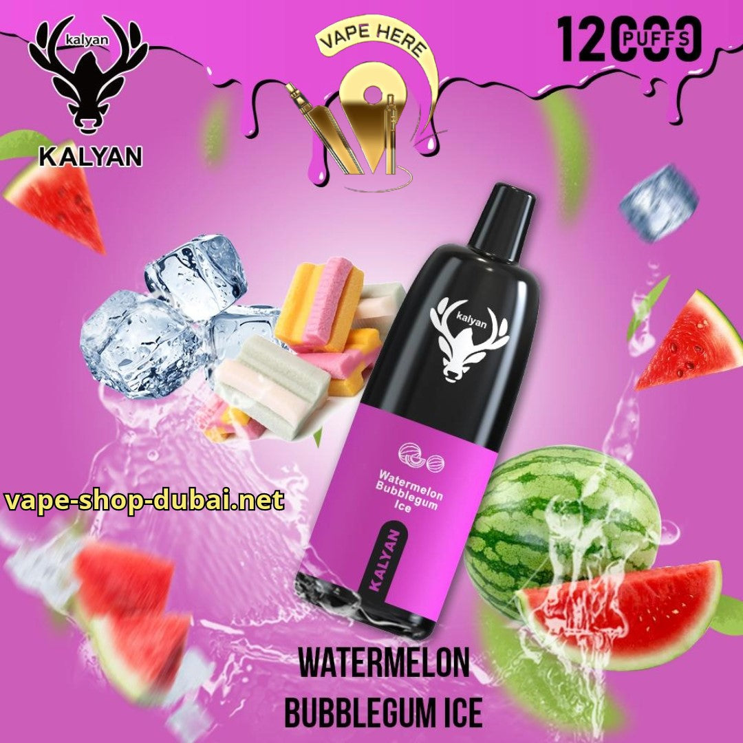 KALYAN PRO 12000 PUFFS Watermelon Bubble Gum Ice DISPOSABLE VAPE UAE Umm Al Quwain