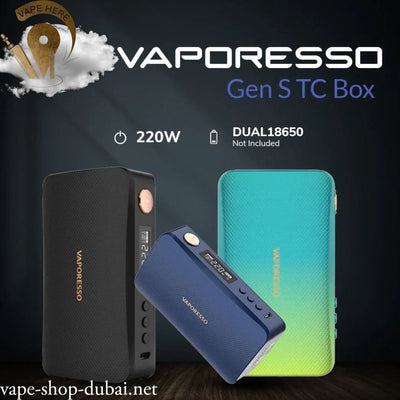 VAPORESSO - Gen S TC Box Mod 220W - Vape Here Store