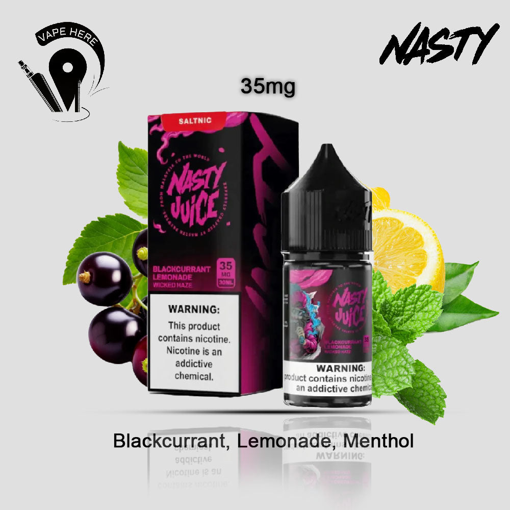 Wicked Haze - Nasty 30ml Blackcurrant Lemonade Menthol UAE Al Ain