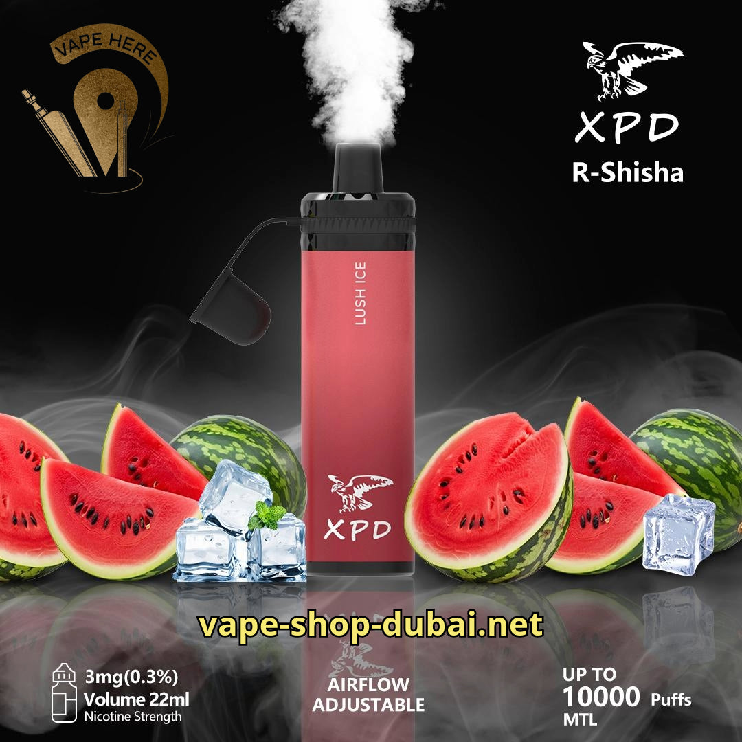 XPD R-SHISHA 10000 DISPOSABLE VAPE Lush Ice UAE Abu Dhabi