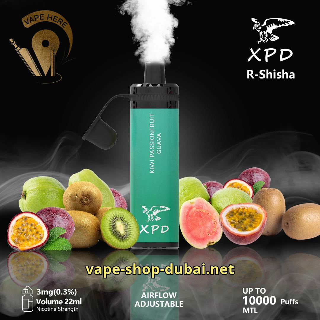 XPD R-SHISHA 10000 DISPOSABLE VAPE Kiwi Passionfruit Guava UAE Ajman