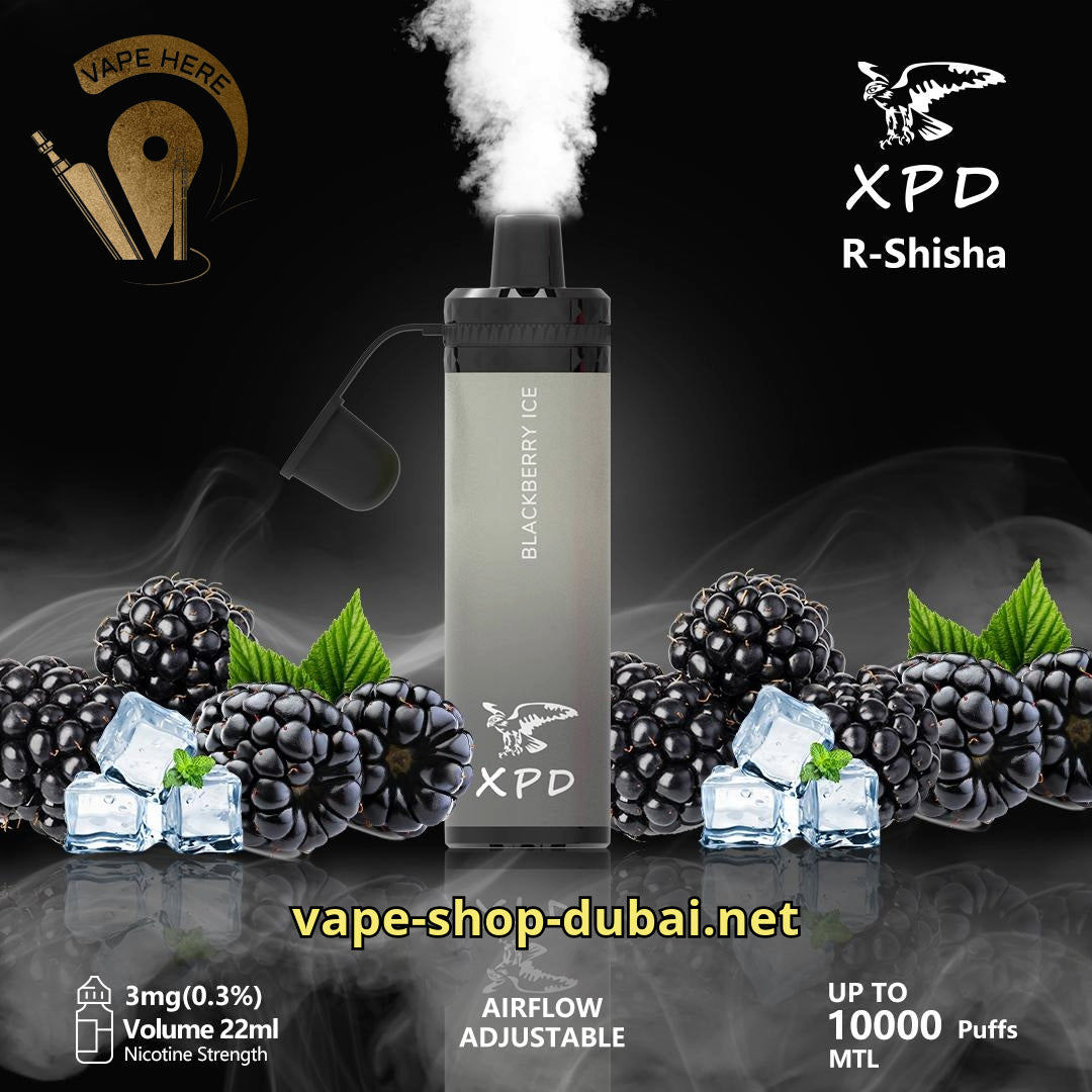 XPD R-SHISHA 10000 DISPOSABLE VAPE Blackberry Ice UAE Fujairah