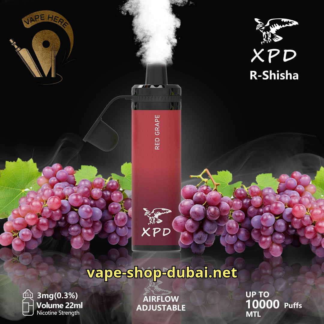 XPD R-SHISHA 10000 DISPOSABLE VAPE Red Grape UAE Dubai