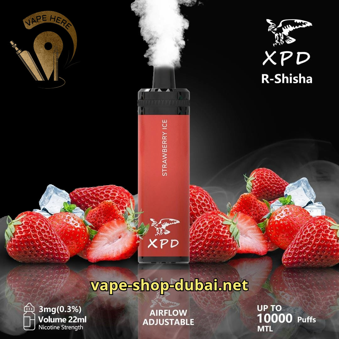 XPD R-SHISHA 10000 DISPOSABLE VAPE Strawberry Ice UAE Sharjah