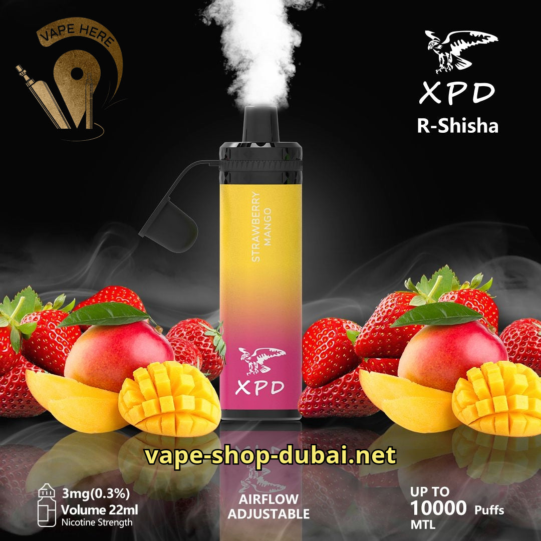 XPD R-SHISHA 10000 DISPOSABLE VAPE Strawberry Mango UAE Al Ain