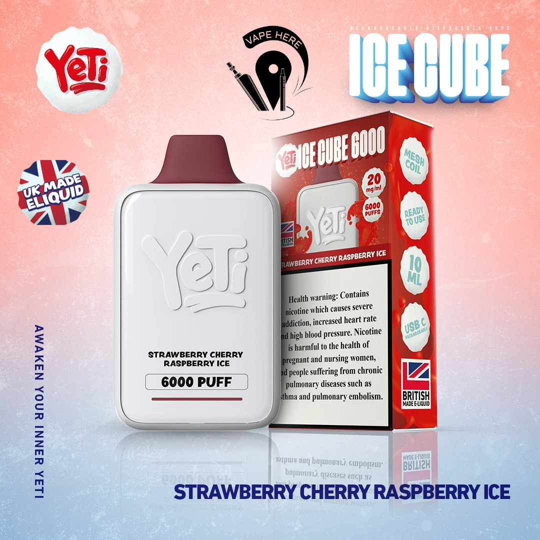 Yeti Ice Cube 6000 Puffs Disposable Vape 2% in UAE & Dubai | UK Made Liquid  | Vape Here Store