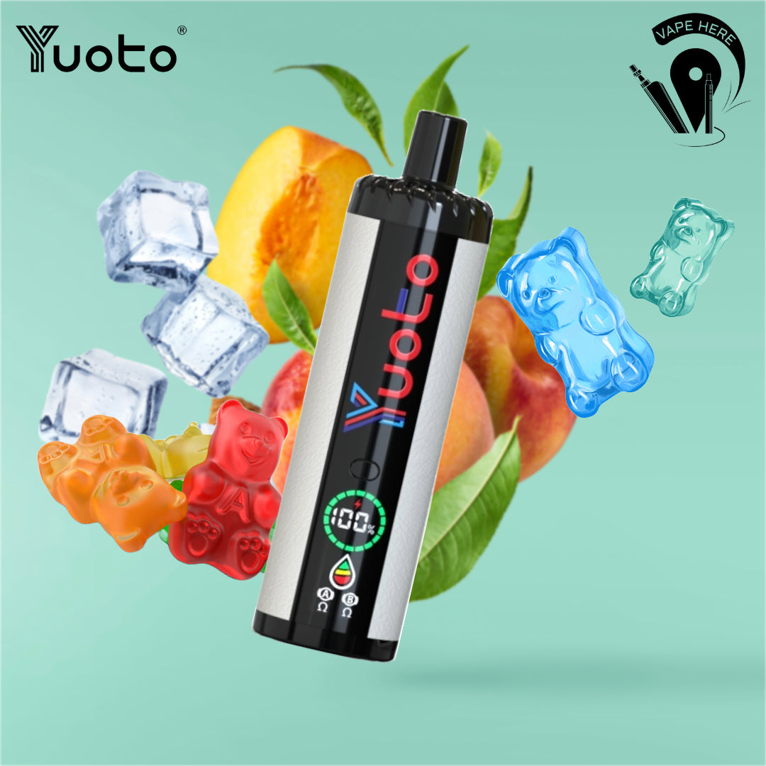 Yuoto DIGI 15000 Puffs Disposable Shisha Vape Peach Gummy Bears UAE Ras Al Khaimah