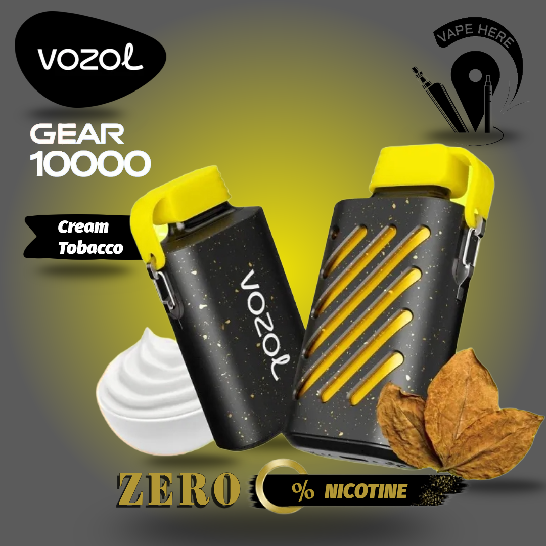 ZERO Nicotine - VOZOL GEAR 10K Puffs Disposable Vape Cream Tobacco UAE Al Ain