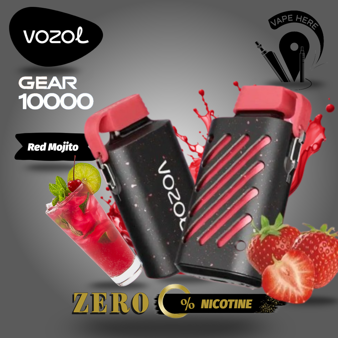 ZERO Nicotine - VOZOL GEAR 10K Puffs Disposable Vape Red Mojito UAE Abu Dhabi 
