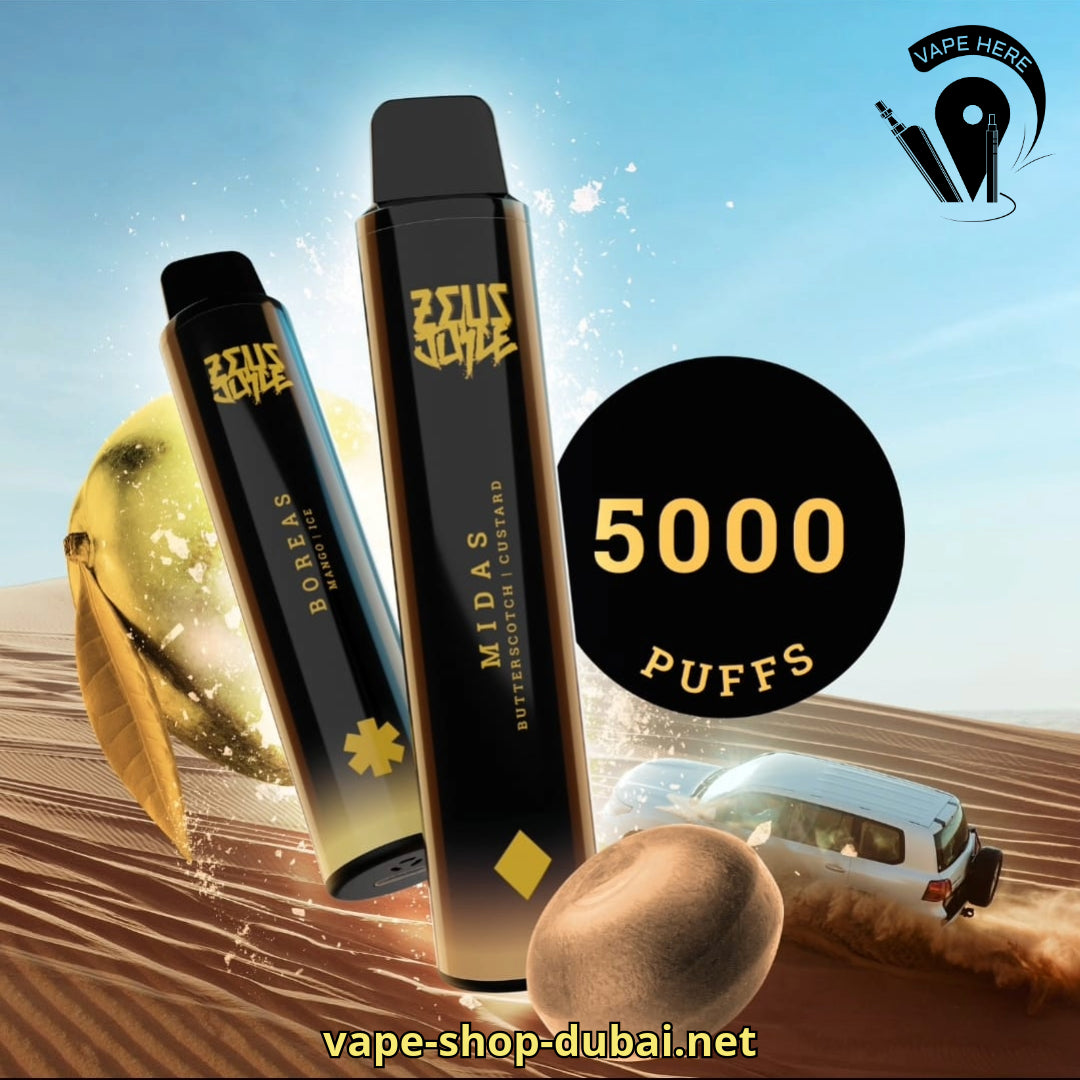 Zeus Juice Disposable Vape Midas (Butterscotch Custard) UAE Dubai 