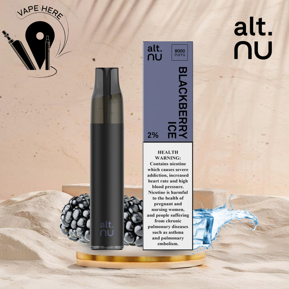 alt.NU 7 8000 Puffs 20mg Disposable Vape Blackberry Ice UAE Dubai 