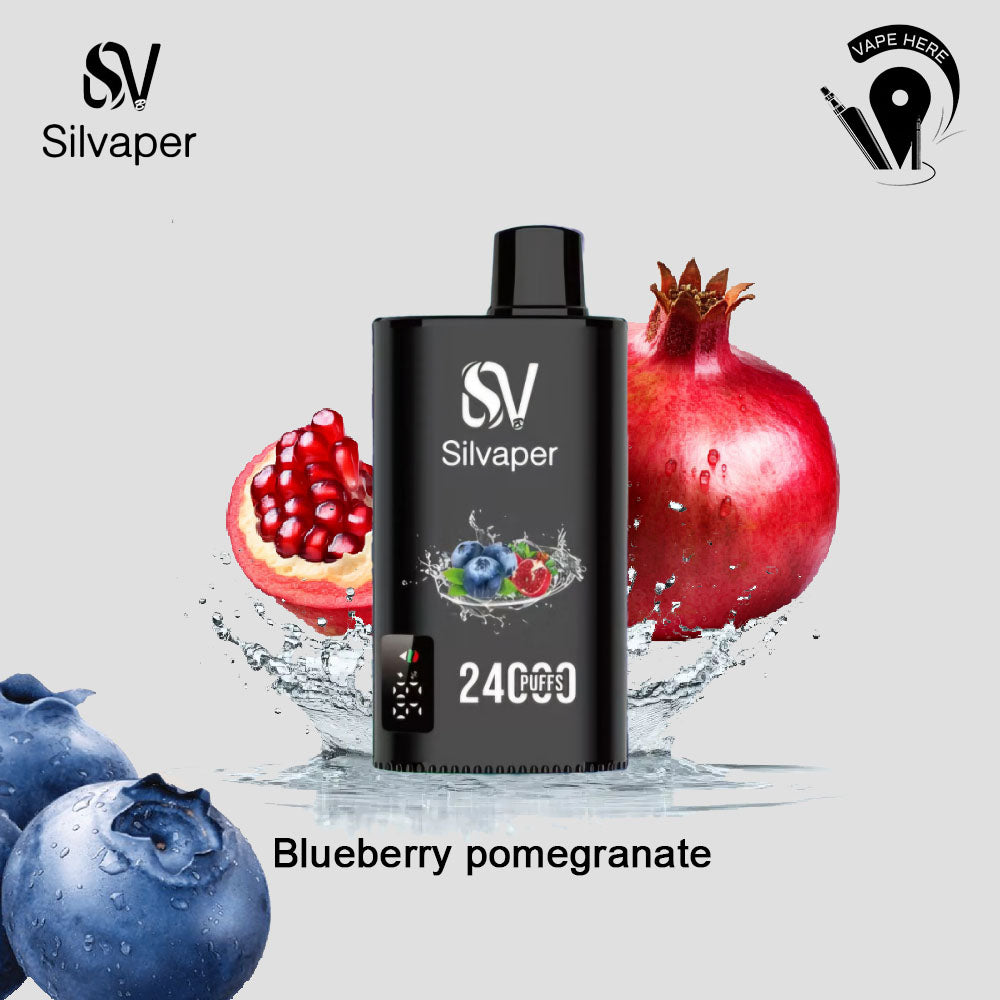 SILVAPER 24000 PUFFS DISPOSABLE VAPE Blueberry Pomegranate  UAE Abu Dhabi