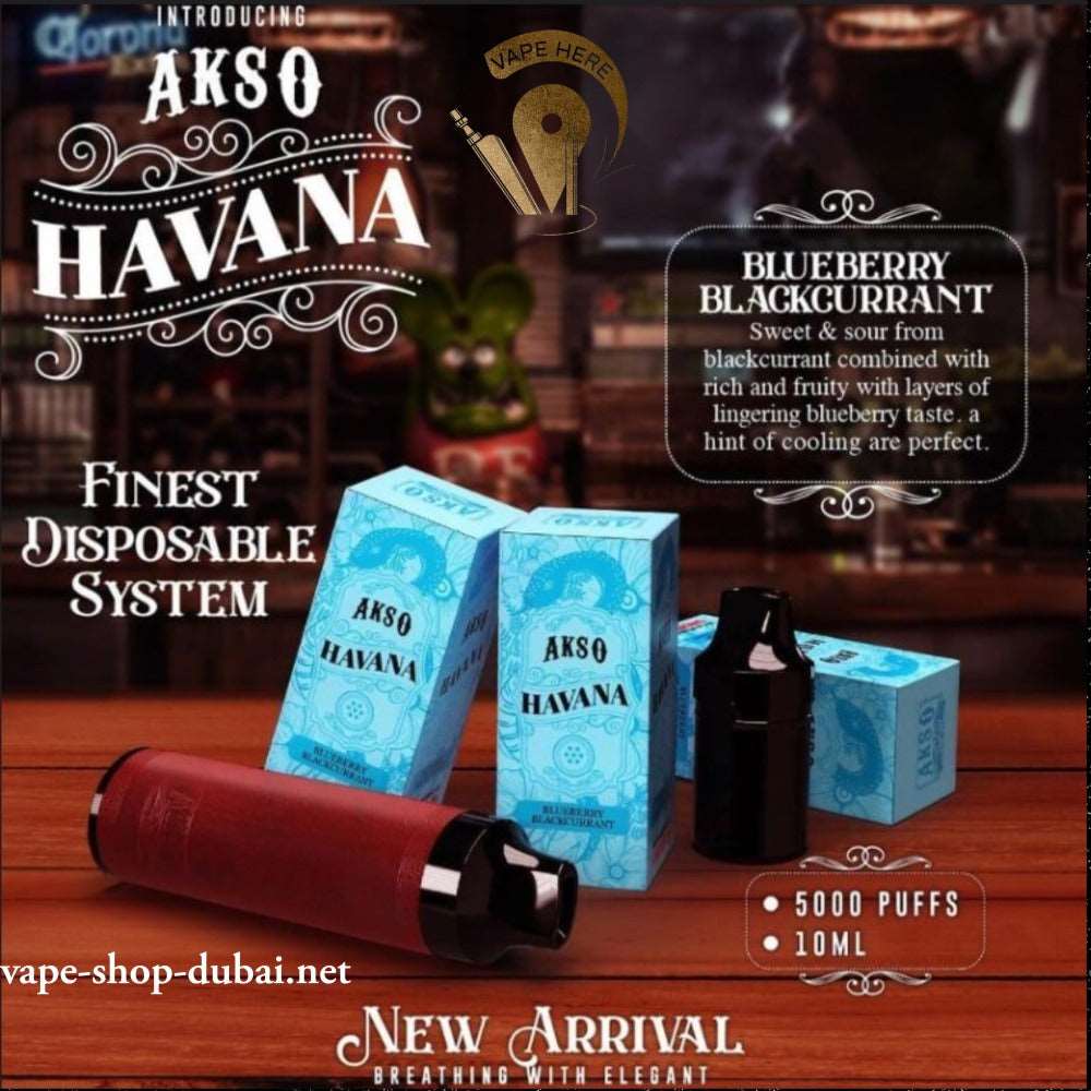 AKSO HAVANA DISPOSABLE VAPE 5000 PUFFS (Closed Pod System) - Vape Here Store