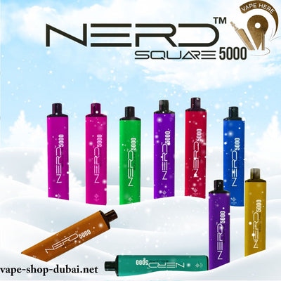 NERD SQUARE 5000 PUFFS DISPOSABLE VAPE - Vape Here Store