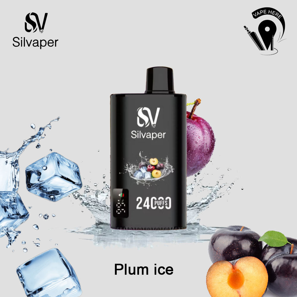 SILVAPER 24000 PUFFS DISPOSABLE VAPE Plum ice UAE Ras Al Khima 