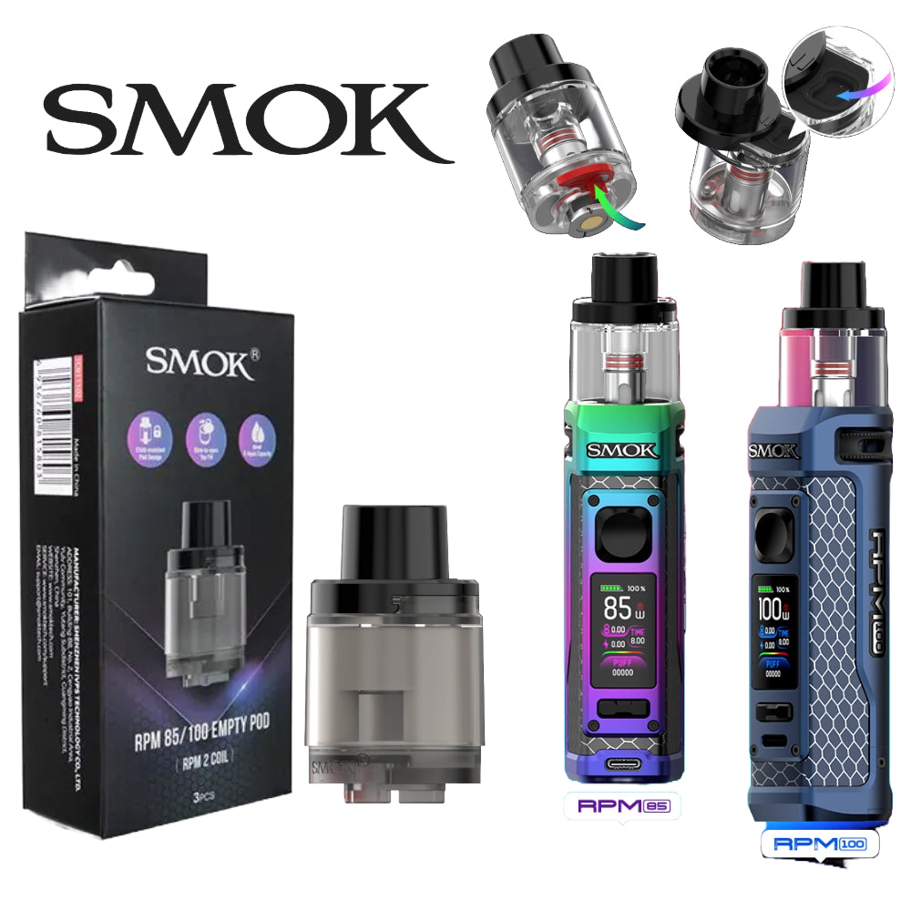 SMOK RPM 85 / RPM 100 EMPTY POD 6ML | RPM 85/ 100 EMPTY PODS IN UAE & DUBAI  | Vape Here Store