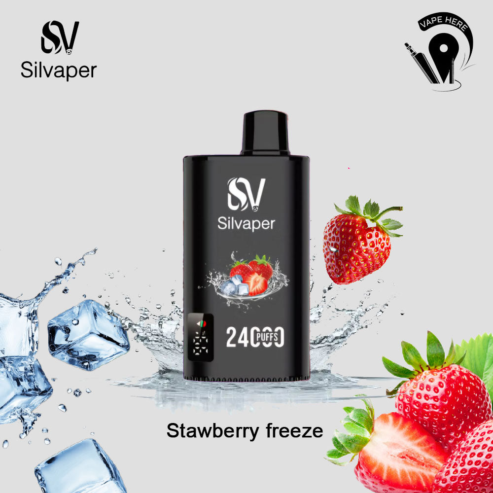 SILVAPER 24000 PUFFS DISPOSABLE VAPE Strawberry freeze UAE Abu Dhabi