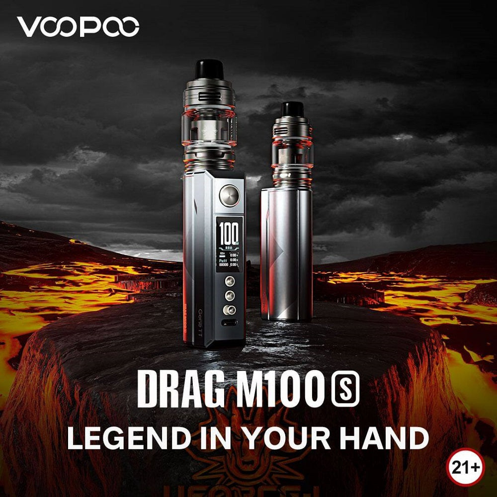 VOOPOO DRAG M100S KIT WITH U FORCE-L TANK ATOMIZER - Vape Here Store