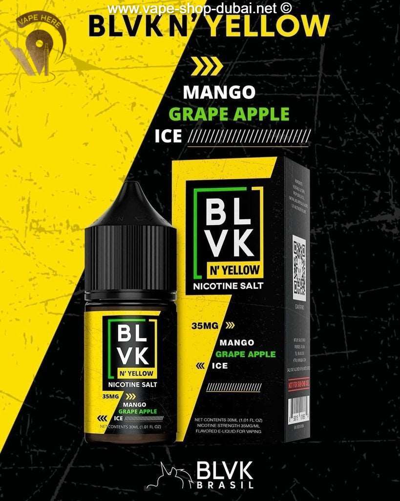 BLVK MANGO GRAPE ICE SaltNic 30ml - BLVK YELLOW SERIES - Vape Here Store