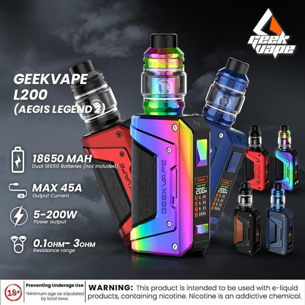 GEEKVAPE L200 AEGIS LEGEND 2 200W STARTER KIT - Vape Here Store