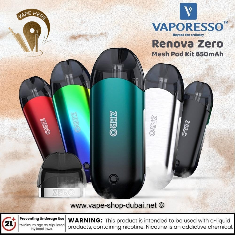 Vaporesso Renova Zero Mesh Pod Kit 650mAh | Abu Dhabi & Dubai UAE | Vape Riyadh | Vape Here Store Vaporesso Renova Zero Mesh Pod Kit 650mAh | Abu Dhabi & Dubai UAE | Vape Riyadh | Vape Here Store