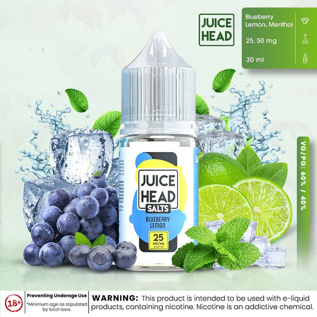 JUICE HEAD SALTS - BLUEBERRY LEMON FREEZE - Vape Here Store